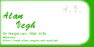 alan vegh business card